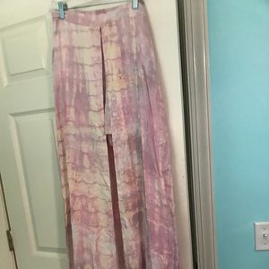 boho shorts with maxi skirt